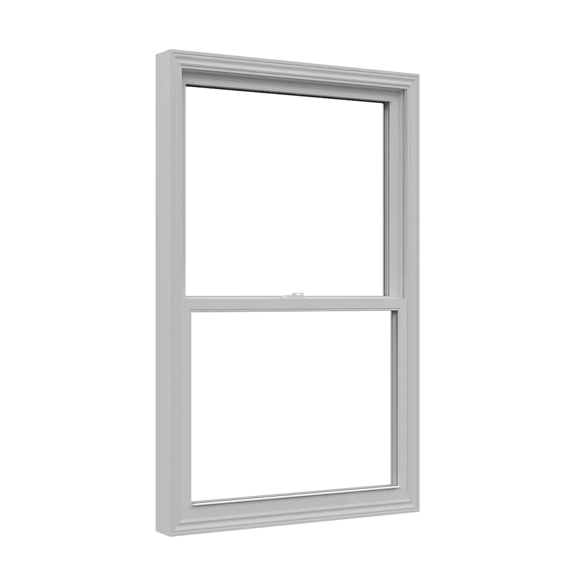 White double-hung window configuration