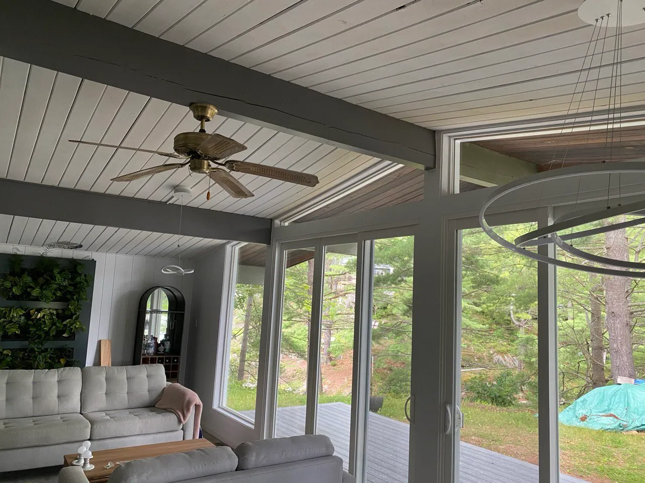 Interior view of a glazed patio enclosure