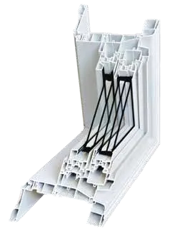 Window frame and sash profile construction detail